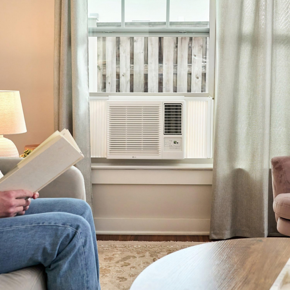 LG 18,000 BTU Wi-Fi Window Air Conditioner w/ Heat - Lifestyle 1