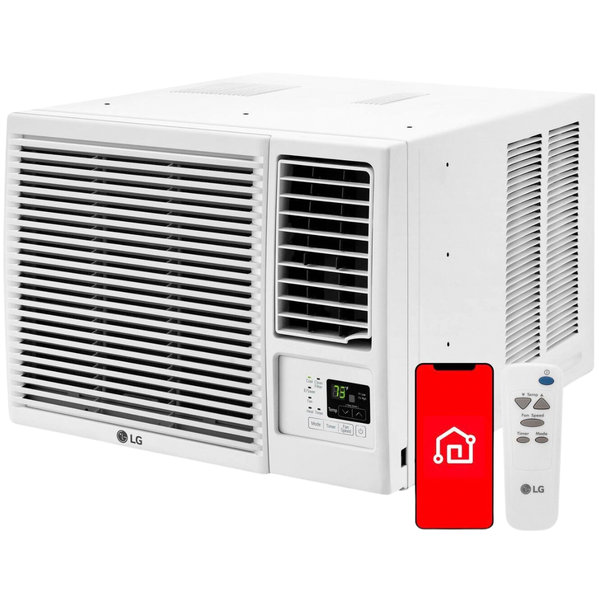 LG 18,000 BTU Wi-Fi Window Air Conditioner w/ Heat - w/ Remote & App