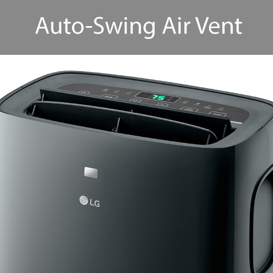 LG 10,000 BTU Wi-Fi Portable Air Conditioner - Auto Swing Air Vent