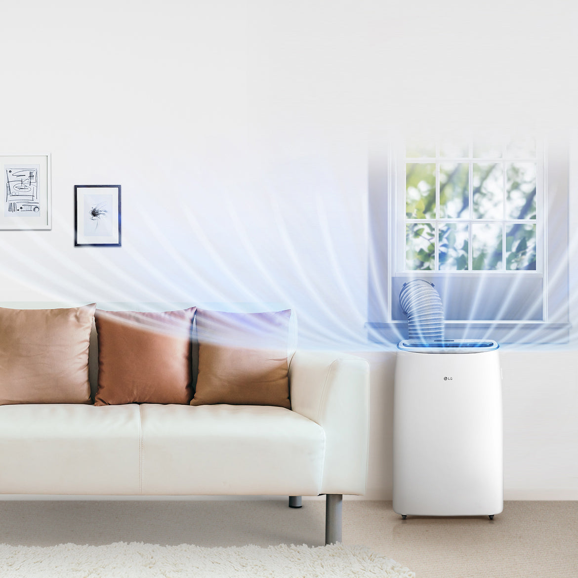 LG 14,000 BTU Dual Inverter Portable Air Conditioner w/ Wi-Fi