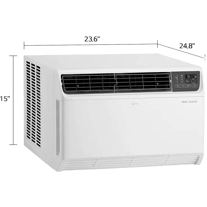 LG LW1221VSM 12,000 BTU Dual Inverter Smart Wi-Fi Window AC - Dimensions