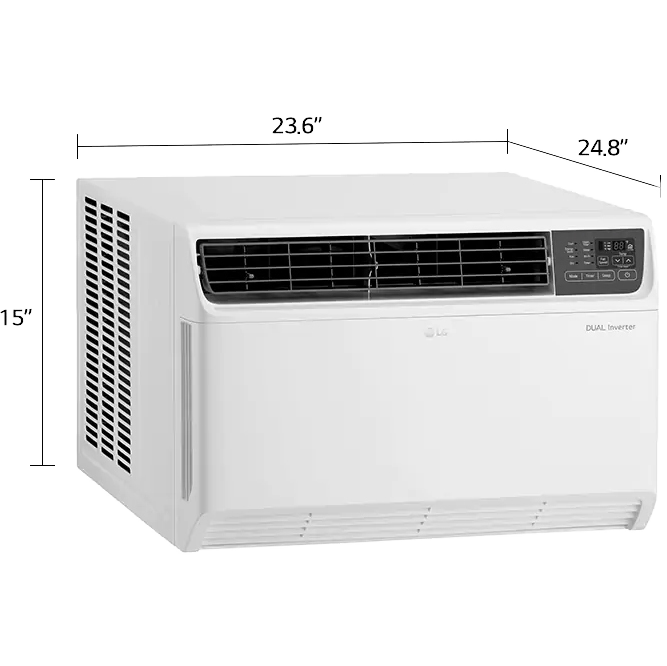 LG LW1221VSM 12,000 BTU Dual Inverter Smart Wi-Fi Window AC - Dimensions