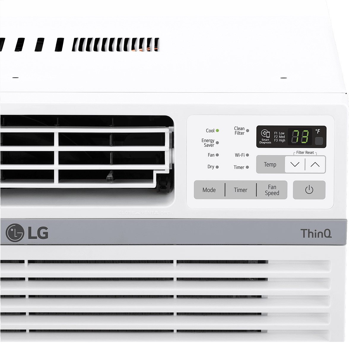 LG 18,000 BTU Window AC w/ Electronic Controls - Control Panel