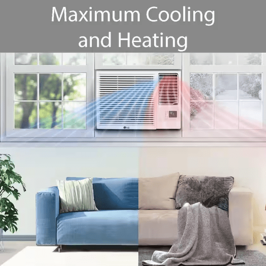 LG 7,500 BTU Smart Wi-Fi Window Air Conditioner w/ Heat