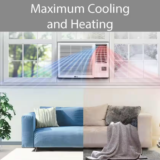 LG 7,500 BTU Smart Wi-Fi Window Air Conditioner w/ Heat