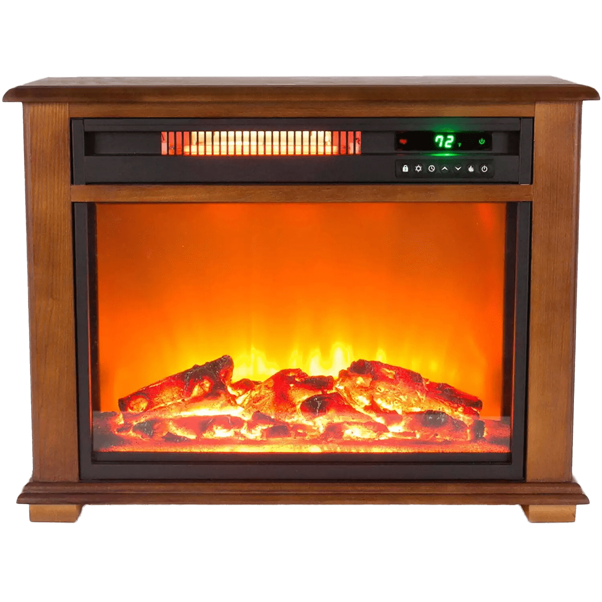 Lifesmart Medium Square Fireplace with Decorative Mantel - Main