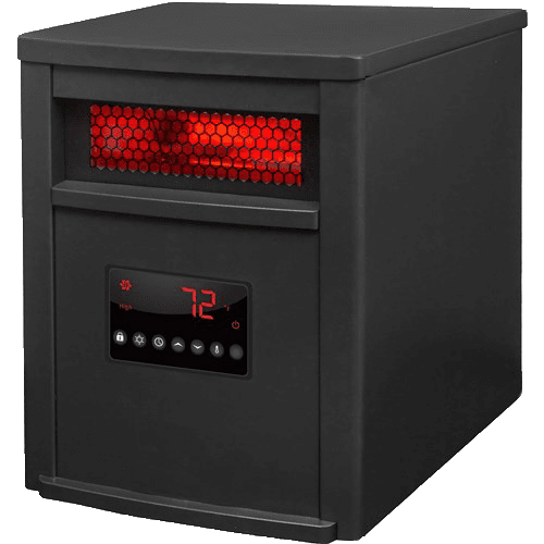 Lifesmart HT1012R 6 Element Infrared Steel Cabinet Heater - Angle
