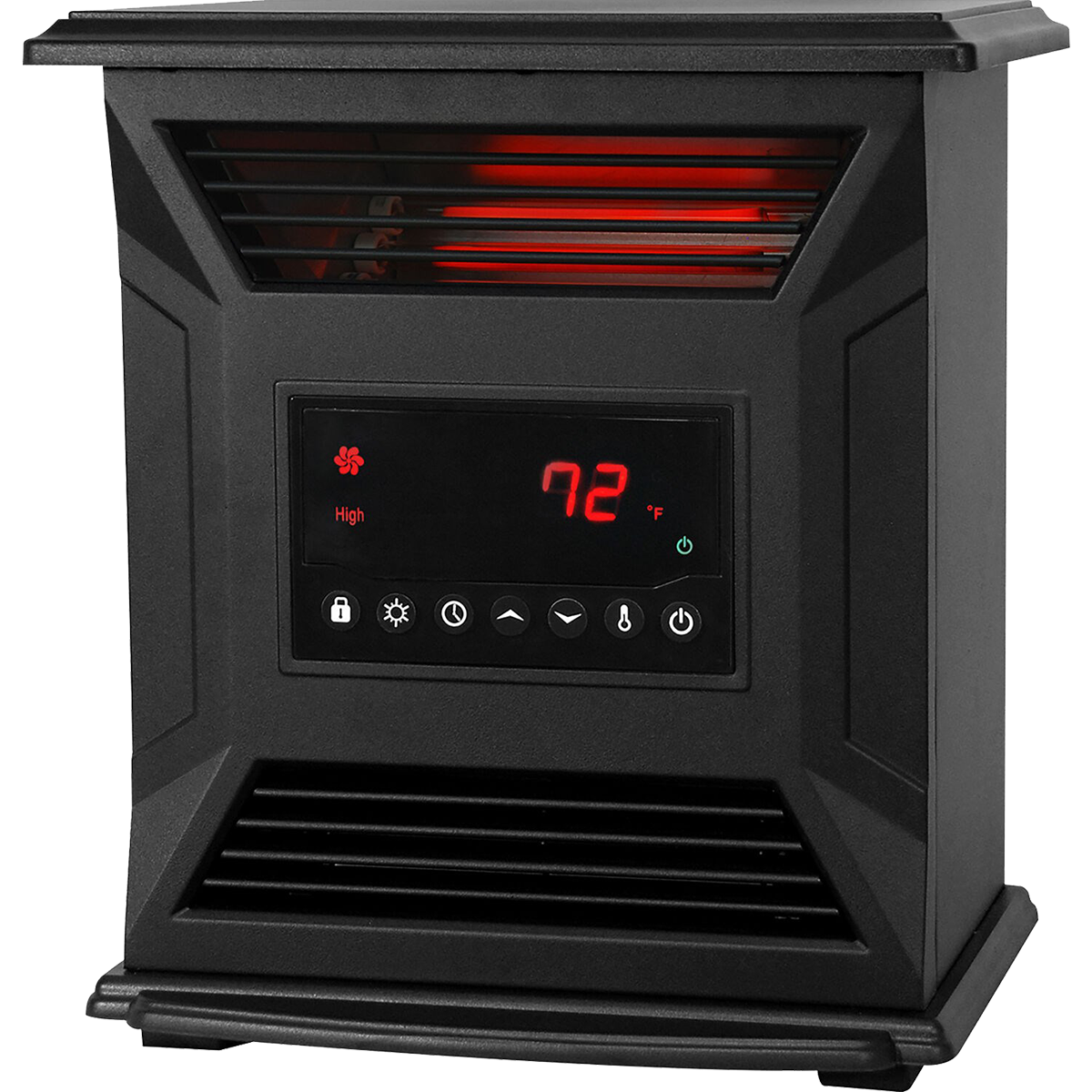 Lifesmart 6-Element Front Air Intake Infrared Electric Heater - Angle View