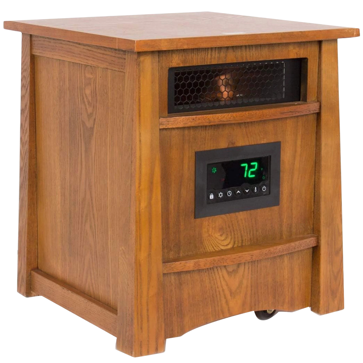 LifeSmart Infrared Heater Wood Cabinet 8 Element - Angle 1