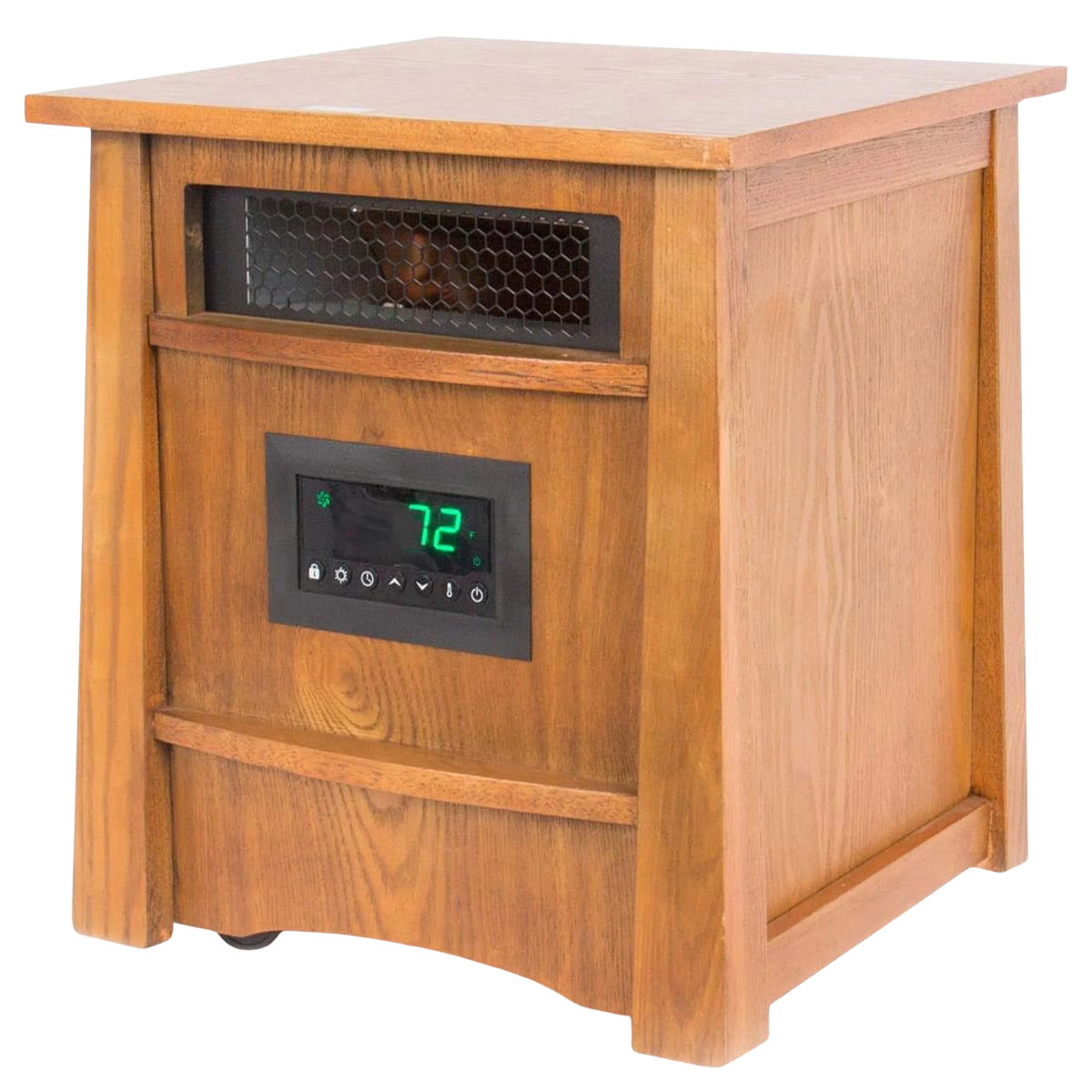 LifeSmart Infrared Heater Wood Cabinet 8 Element - Angle 2