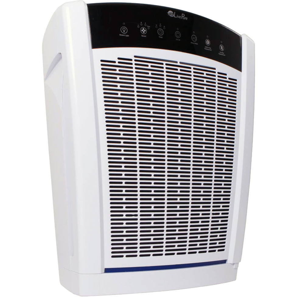 LivePure Bali HEPA Air Purifiers White - angle