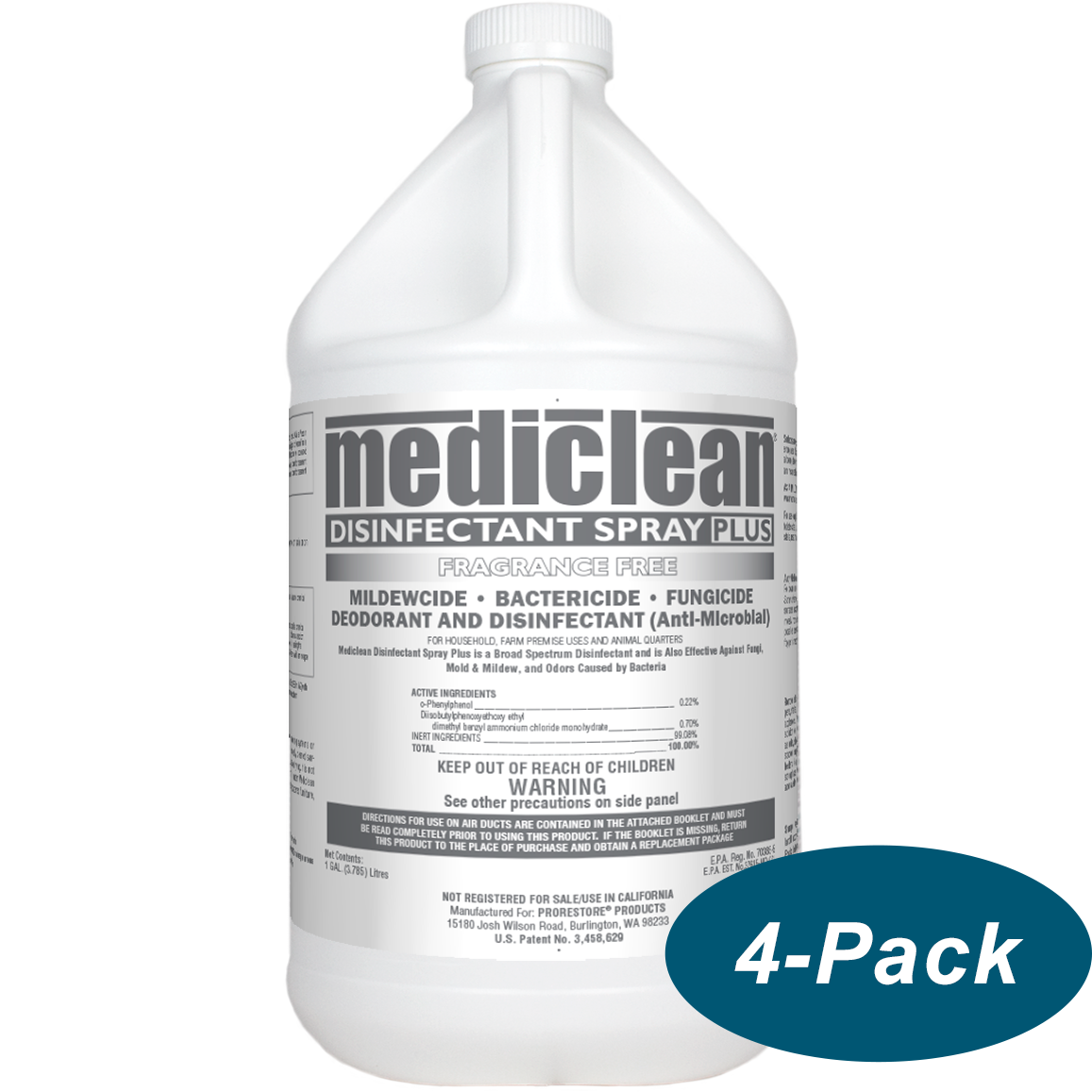 Mediclean Disinfectant Spray Plus Fragrance Free 221522902 - 4 pack