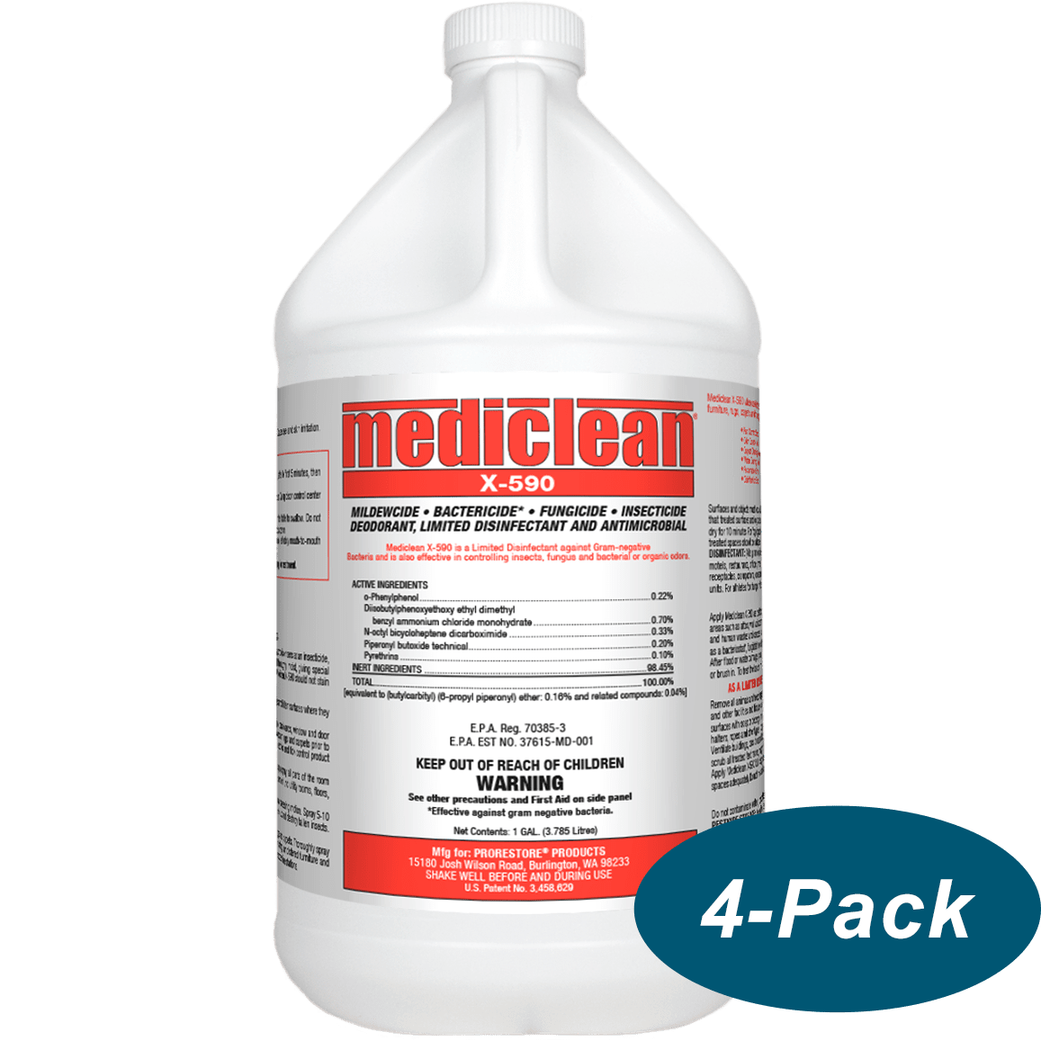 MediClean X-590 Institutional Spray Plus - 4 pack