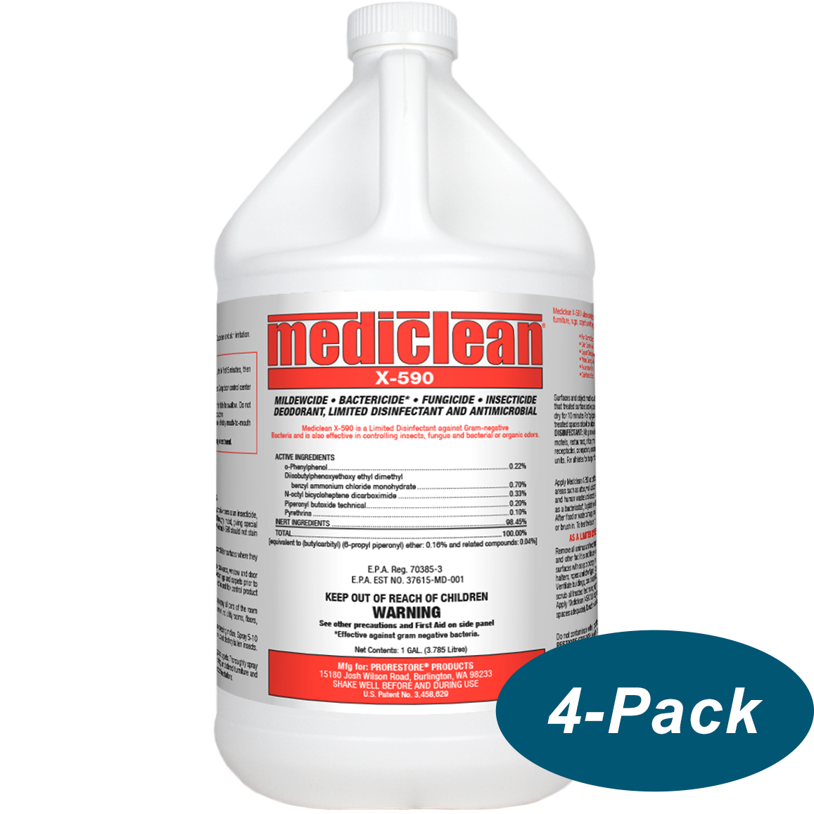 MediClean X-590 Institutional Spray Plus - 4 pack