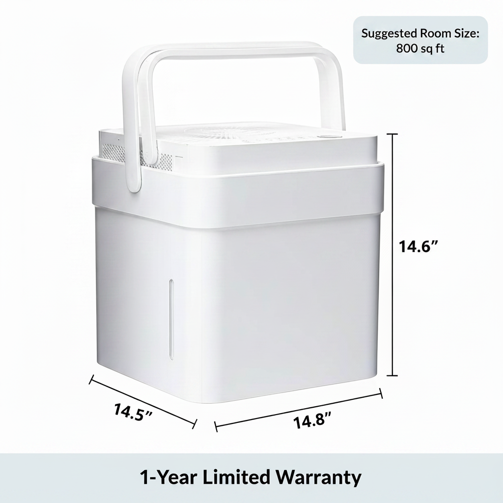 Midea Energy Star Cube Dehumidifier - Angle