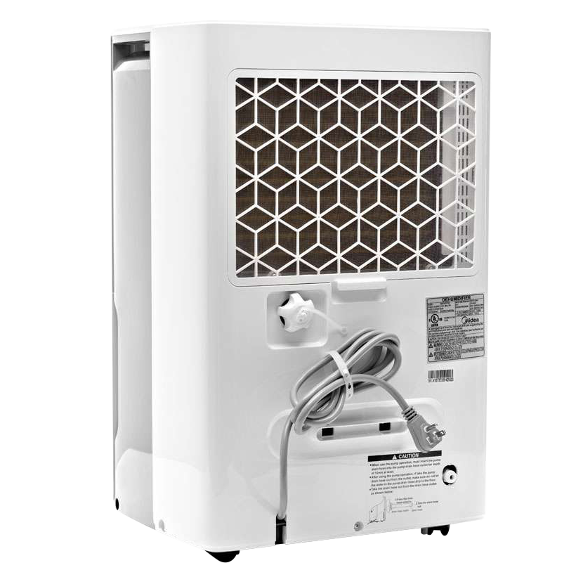 Midea EasyDry 50 Pint Dehumidifier w/ Optional Pump - Rear View