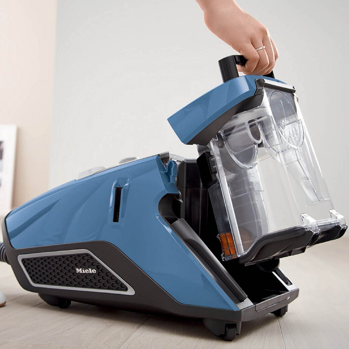 Miele Blizzard CX1 Turbo Team Bagless Canister Vacuum - Lift Away Dust Bin