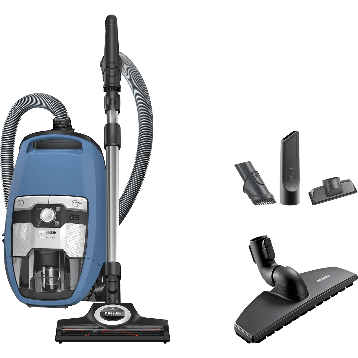 Miele Blizzard CX1 Turbo Team Bagless Canister Vacuum - with Tools