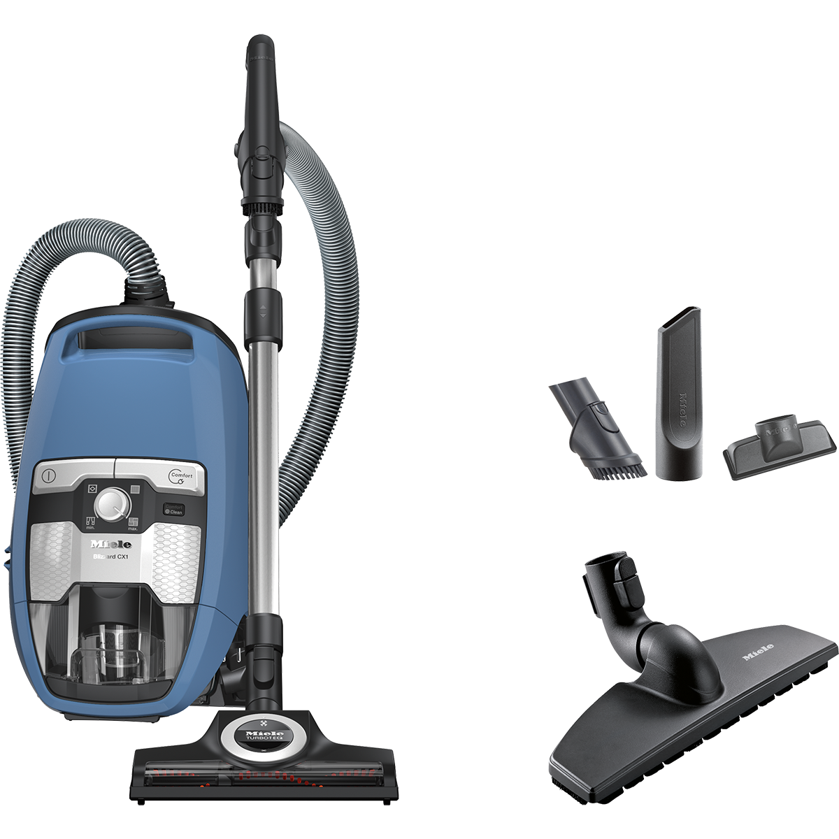Miele Blizzard CX1 Turbo Team Bagless Canister Vacuum - with Tools