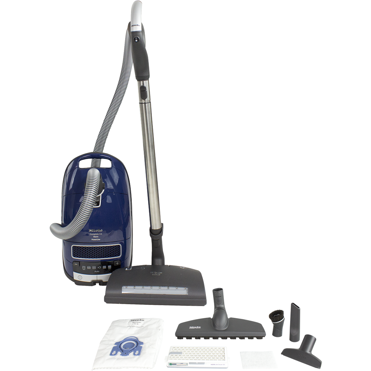 Miele Complete C3 Marin Canister Vacuum Cleaner - all included accessories