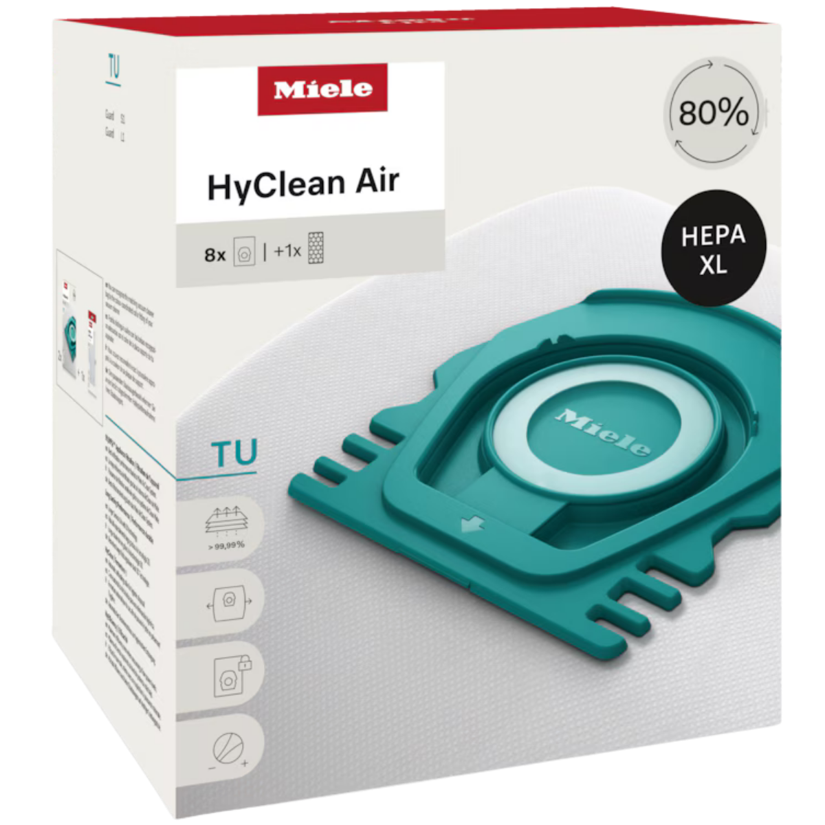 Miele HyClean TU Allergy XL Vacuum Bags with GN-HA50 8 Pack - Main