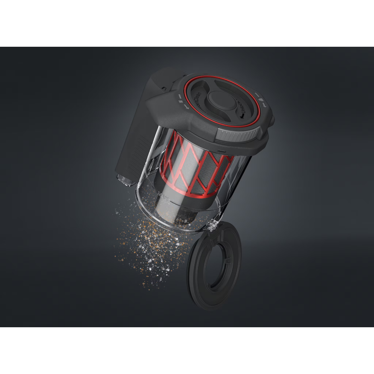 Miele TriFlex HX1 Facelift Cordless Stick Vacuum Obsidian Black - Dust Container