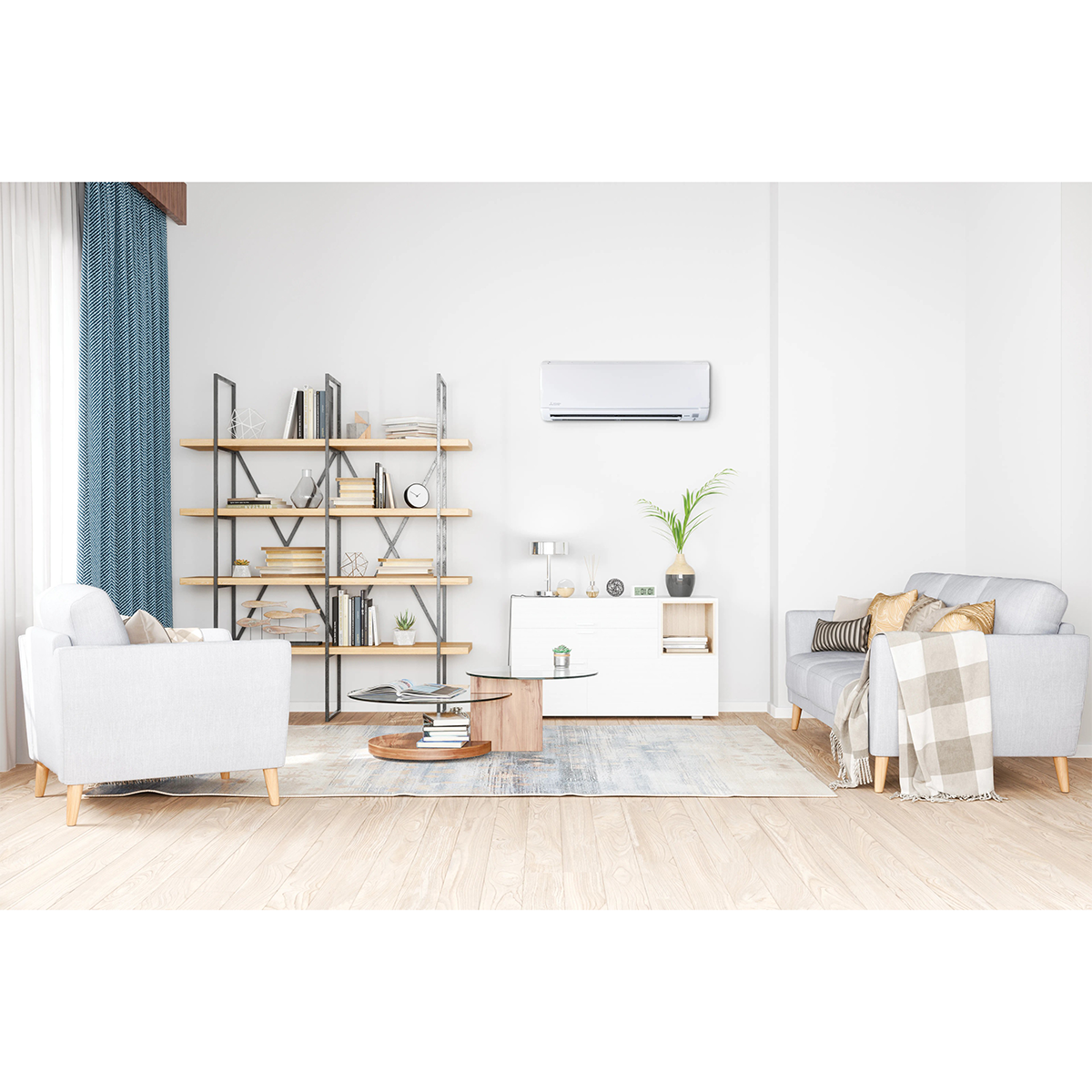 Mitsubishi 18 SEER2 9,000 BTU WR Series Mini Split w/Heat Pump - Lifestyle 1