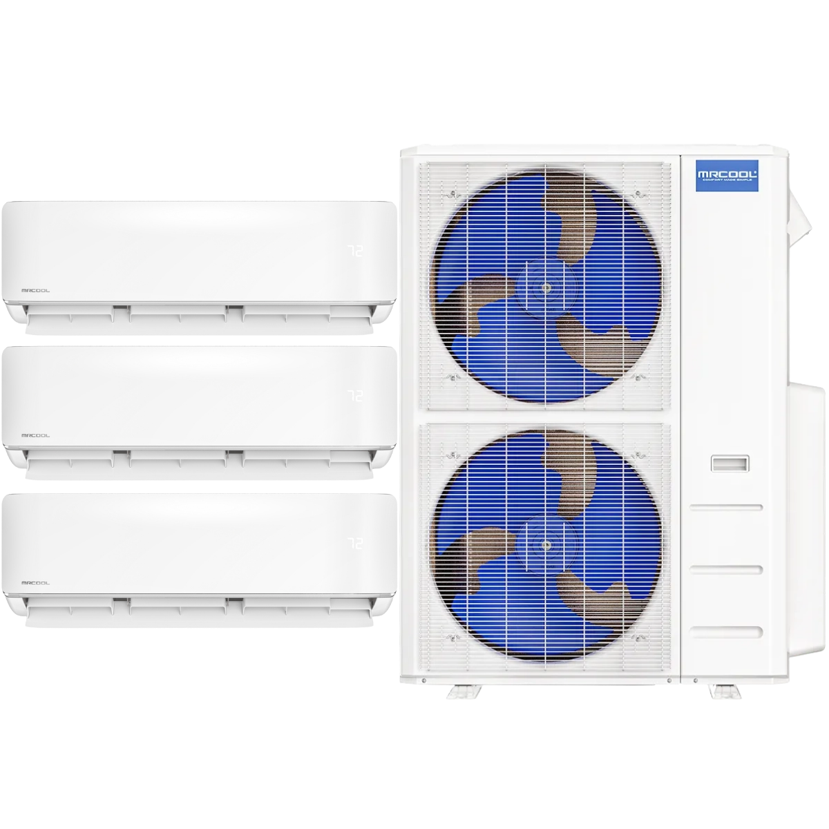 MRCOOL DIY 5th Gen 48,000 BTU Tri-Zone Mini Split 12k + 12k + 24k - Main
