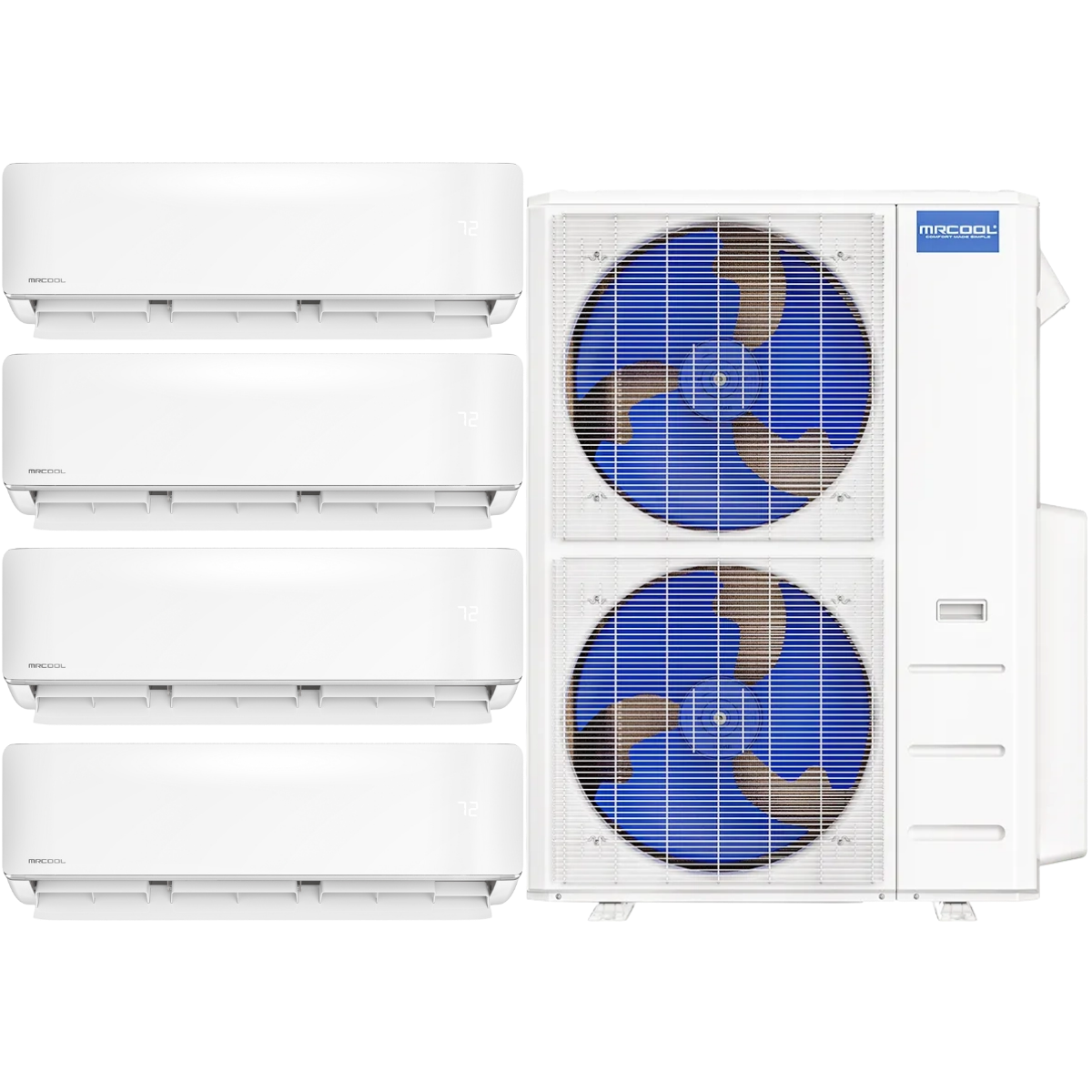 MRCOOL DIY 5th Gen 48,000 BTU Quad-Zone Mini Split 12k +12k + 12k +12k - Main