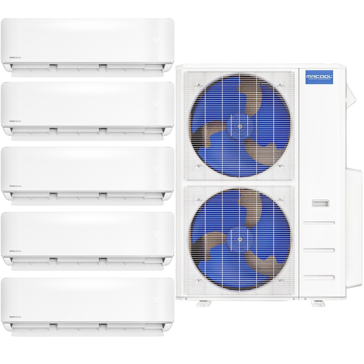 MRCOOL DIY 5th Gen 48,000 BTU Five Zone Mini Split 9k + 9k + 9k + 9k + 9k - Main