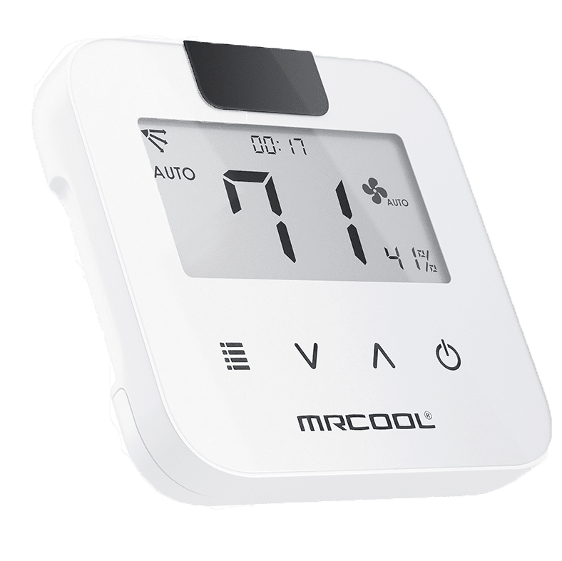 MRCOOL Mini Stat Wi-Fi Thermostat for Ductless Mini Splits - Angle View