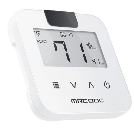 MRCOOL Mini Stat Wi-Fi Thermostat for Ductless Mini Splits - Angle View