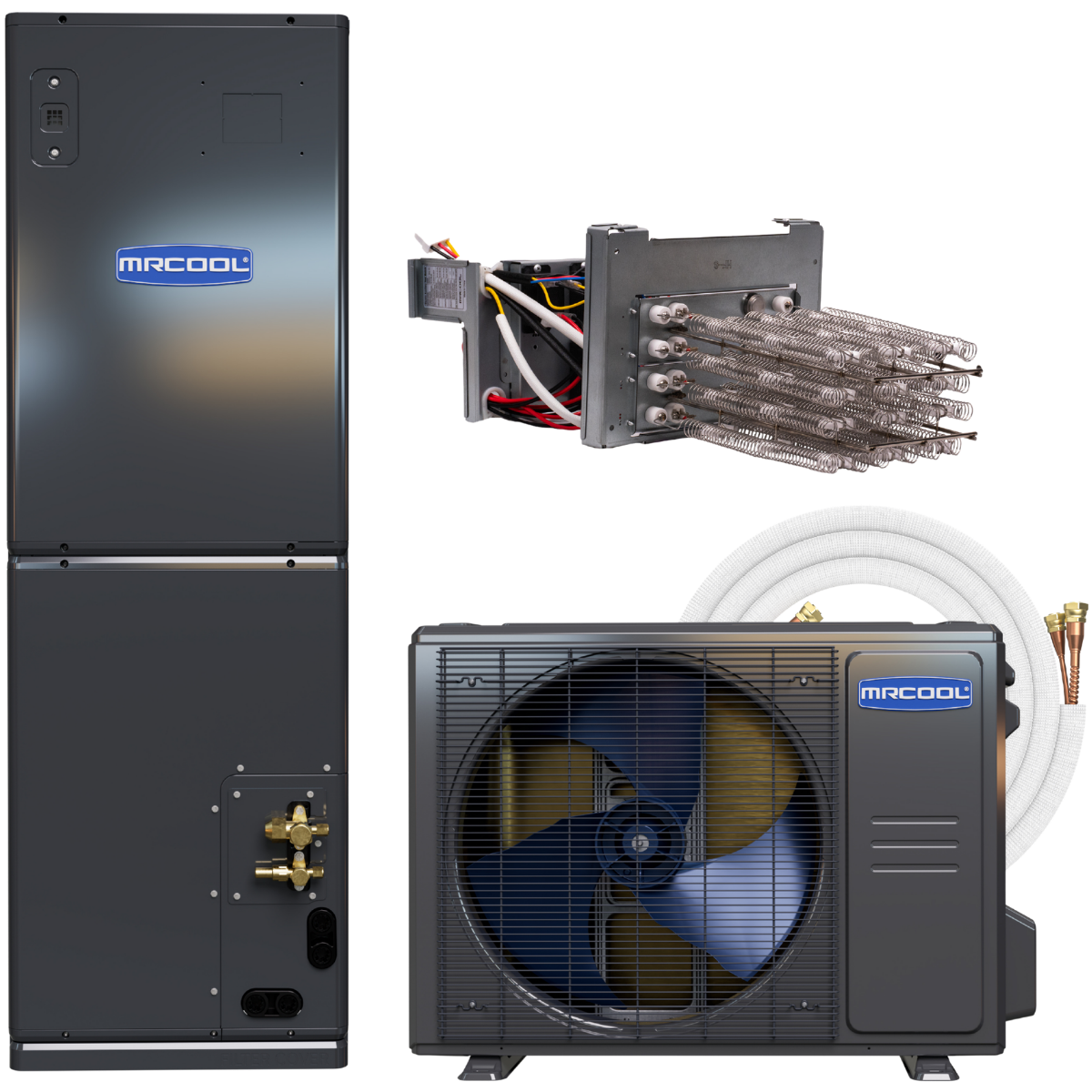 MRCOOL Universal Series 2-2.5 Ton Central Heat Pump Split System - w/ Line Set & Auxiliary Heat