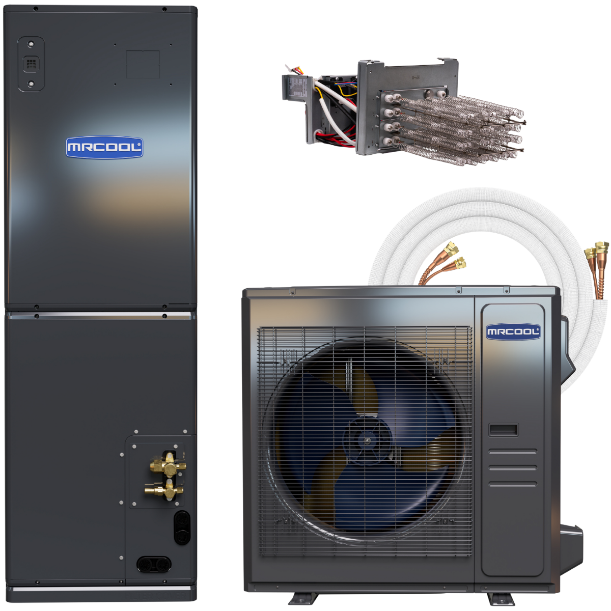 MRCOOL Universal Series 3-4 Ton Central Heat Pump Split System - w/ Line Set & Auxiliary Heat