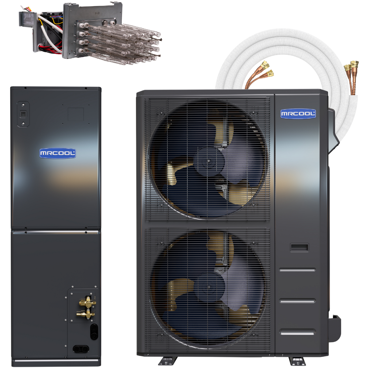 MRCOOL Universal Series 5 Ton Central Heat Pump Split System - w/ Line Set & Auxiliary Heat