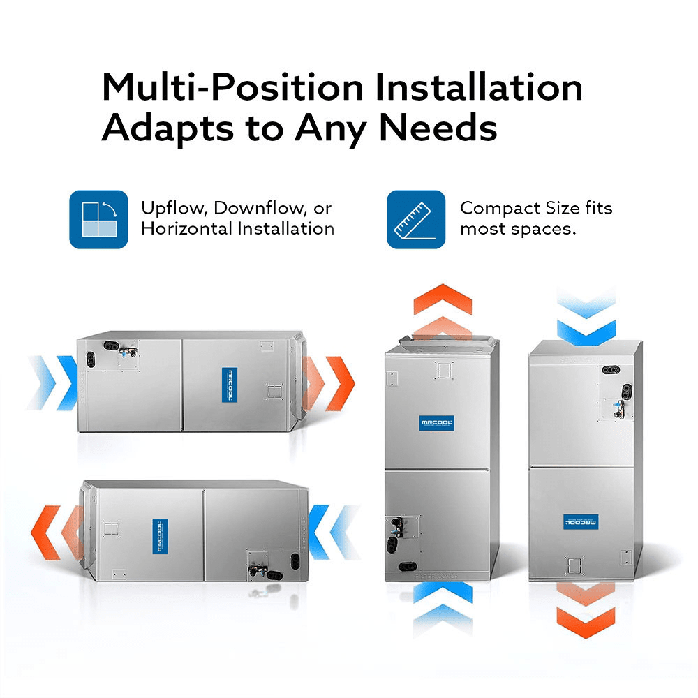MRCool Versa 48K & 60K BTU Pro Central Split System - Multi-position Installation
