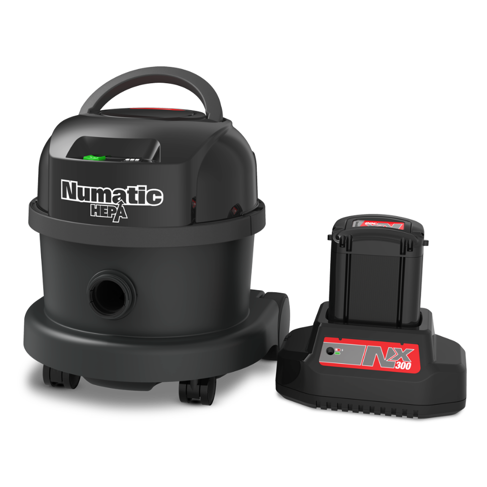 NaceCare Latitude NBV 240NX Commercial Canister Vacuum Fine Dust HEPA - w/ Battery