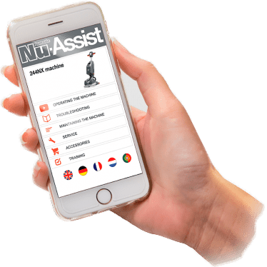 NaceCare Ultra-Compact Battery Operated Floor Scrubber - app