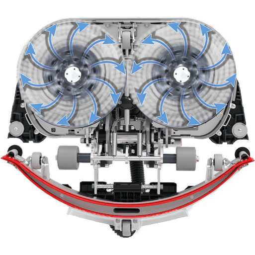 NaceCare Ultra-Compact Battery Operated Floor Scrubber - brushroll