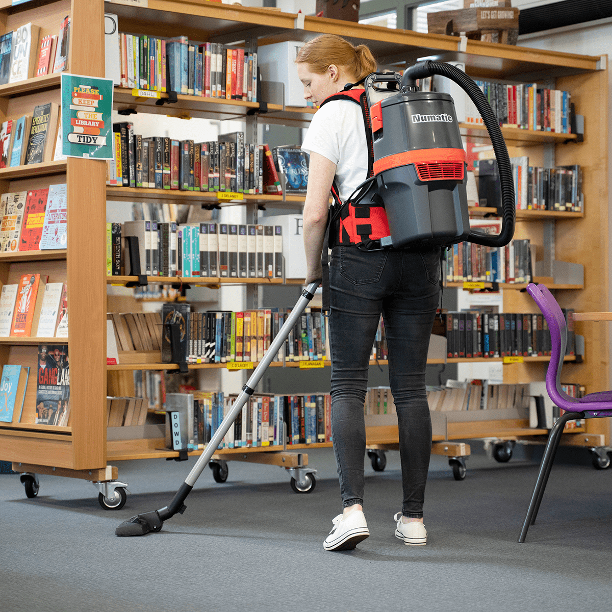 NaceCare RBV150NXH Battery Powered HEPA Backpack Vacuum - Lifestyle 3