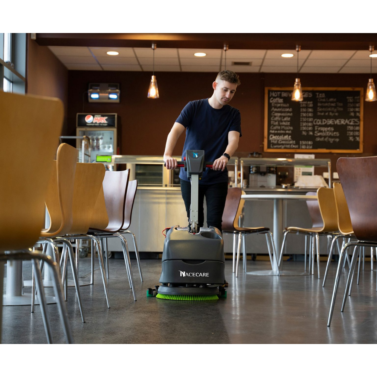 NaceCare TGB 516NX Cordless Walk Behind Floor Scrubber - Lifestyle 2
