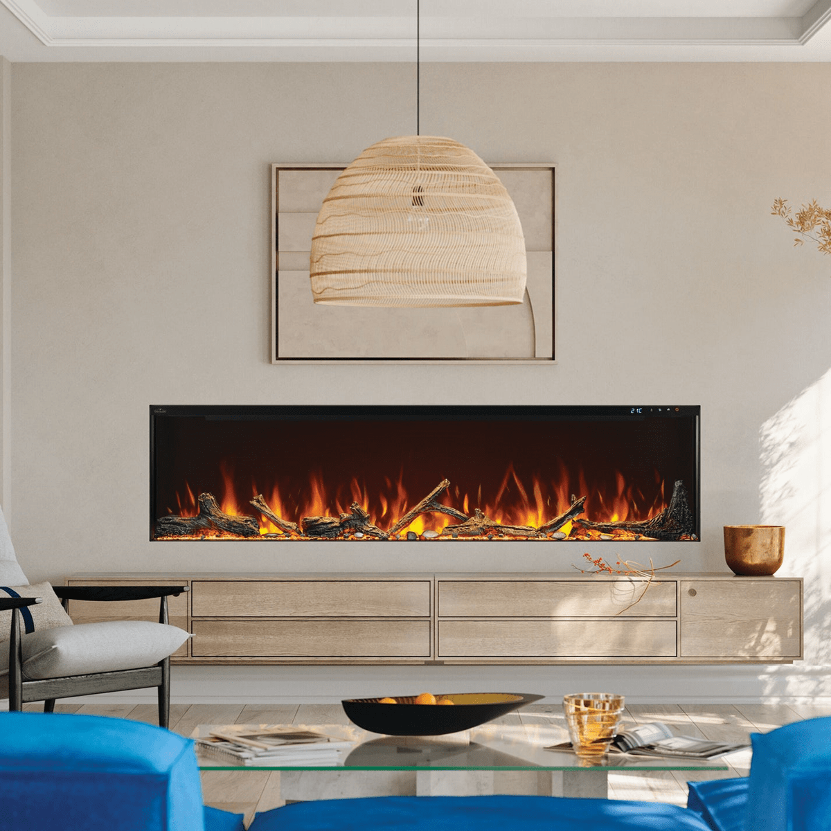Napoleon Astound FlexMount Electric Fireplace 74 Inch - Lifestyle 1