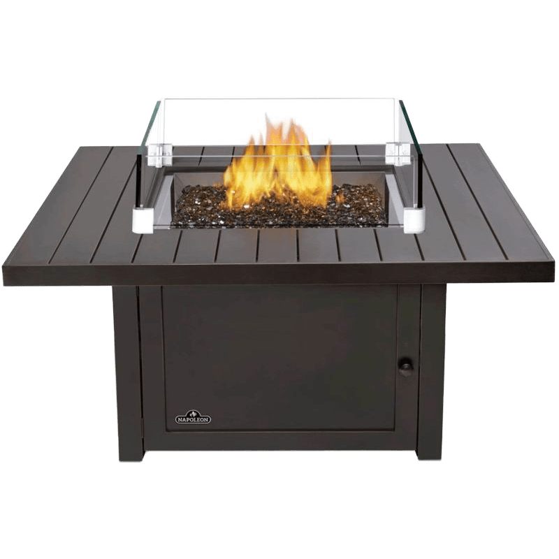 Napoleon St. Tropez Patioflame Fire Table - Square with Windscreen