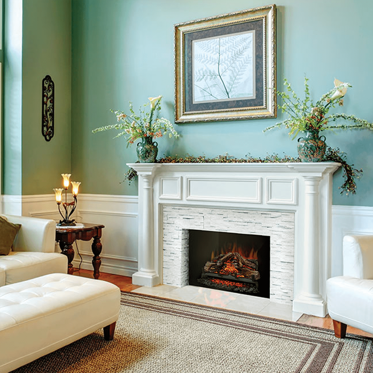 Napoleon Woodland Electric Fireplace Insert/Log Set - 24 Inch in Living Room