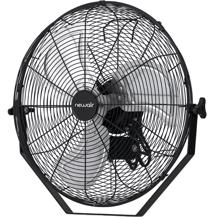 NewAir Outdoor Rated High Velocity 3-Speed Fan - 20-In. Wall Mount - Angle