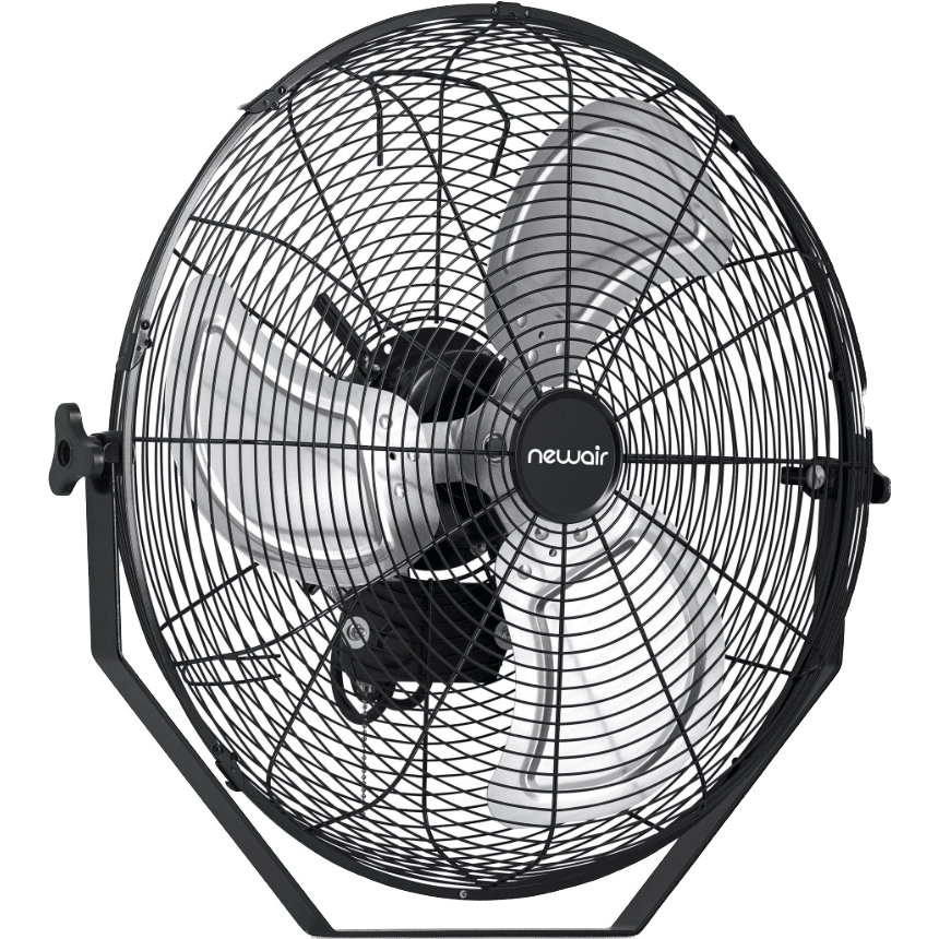 NewAir Outdoor Rated High Velocity 3-Speed Fan - 20-In. Wall Mount - Angle