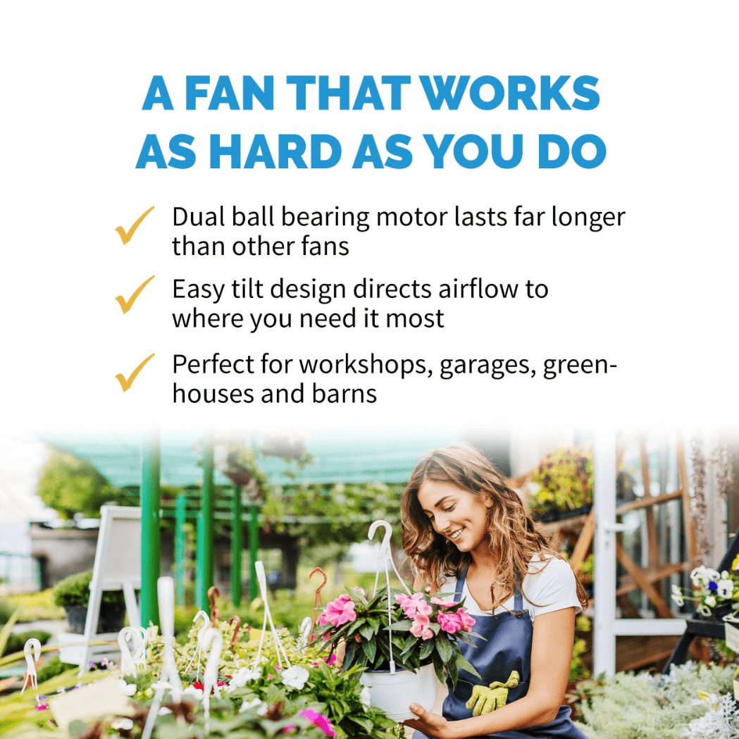 NewAir Outdoor Rated High Velocity 3-Speed Fan - Hardworking Fan