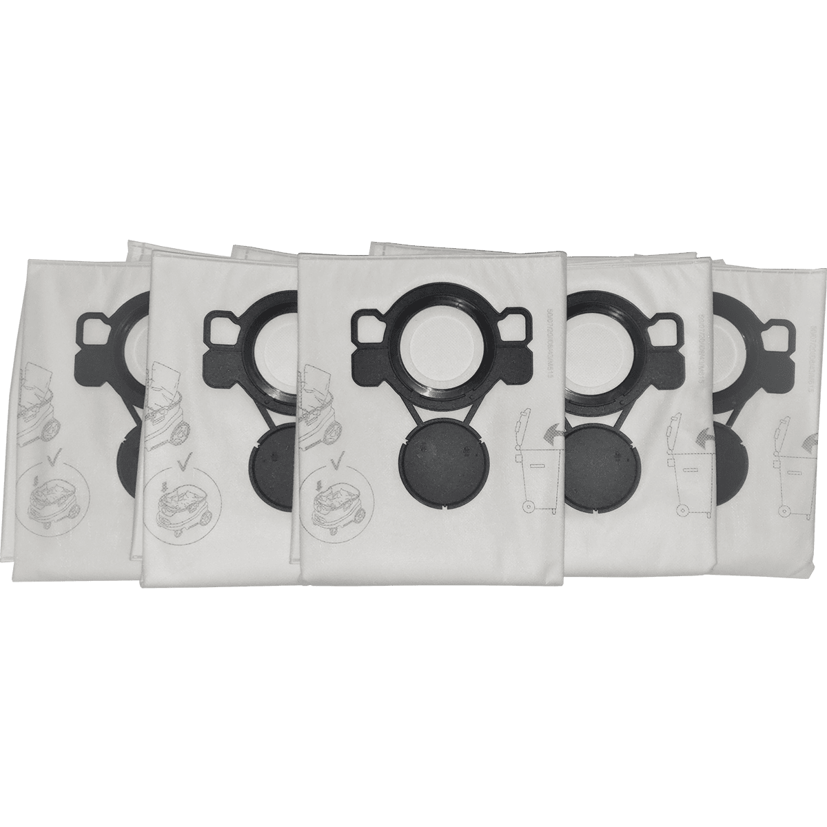 Nilfisk Attix 33/44/VHS40 Fleece Filter Bags 5-Pack