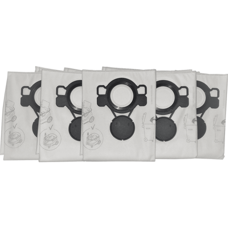 Nilfisk Attix 33/44/VHS40 Fleece Filter Bags 5-Pack