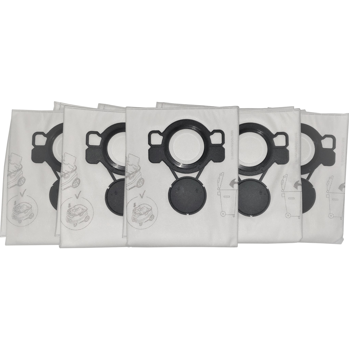 Nilfisk Attix 33/44/VHS40 Fleece Filter Bags 5-Pack